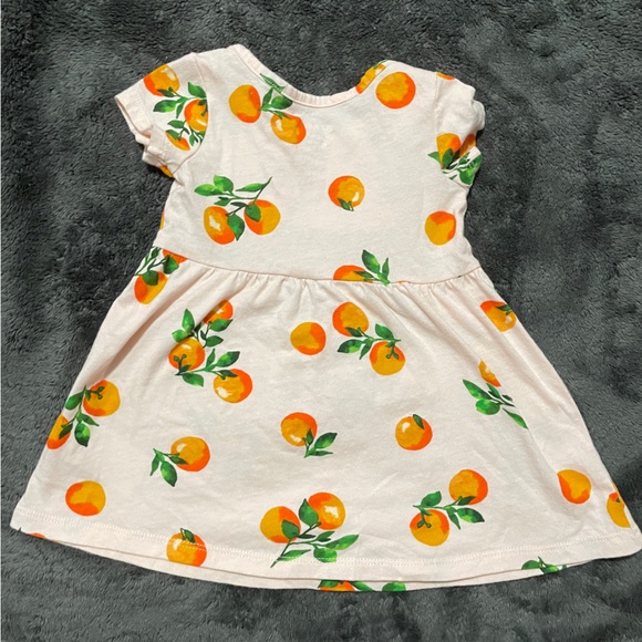 Old Navy 6-12M Pink Orange Print Dress - Picture 2 of 4